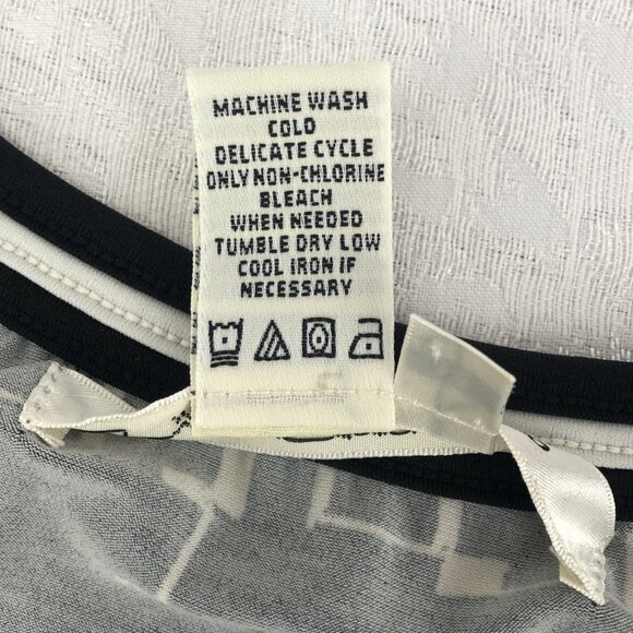 Max Studio Black & White Geometric Print Short Sleeve Midi Dress - Picture 11 of 11